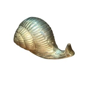 VTG Lucky snail solid brass figure/paperweight